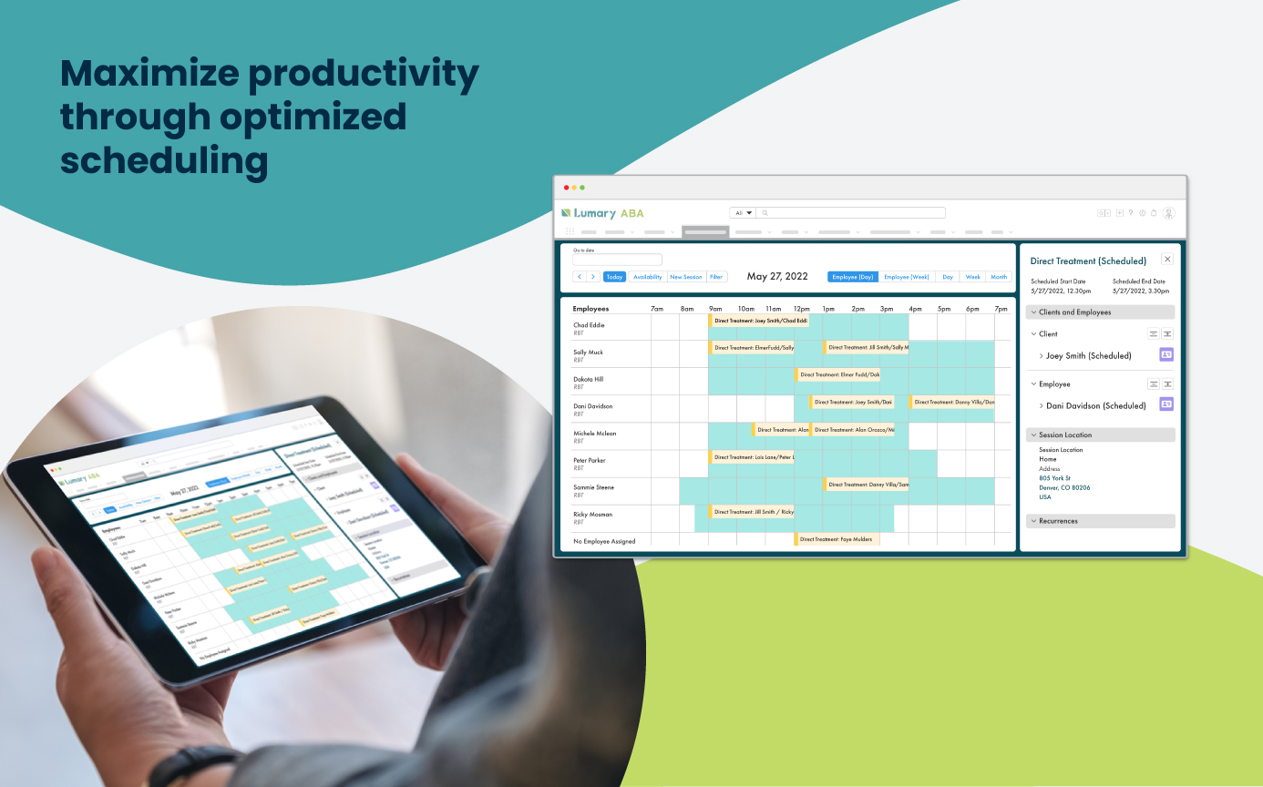 screenshot of Lumary ABA